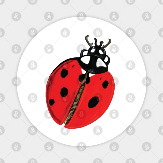 Lady Bug Illustration Magnet by Julia Doria Illustration